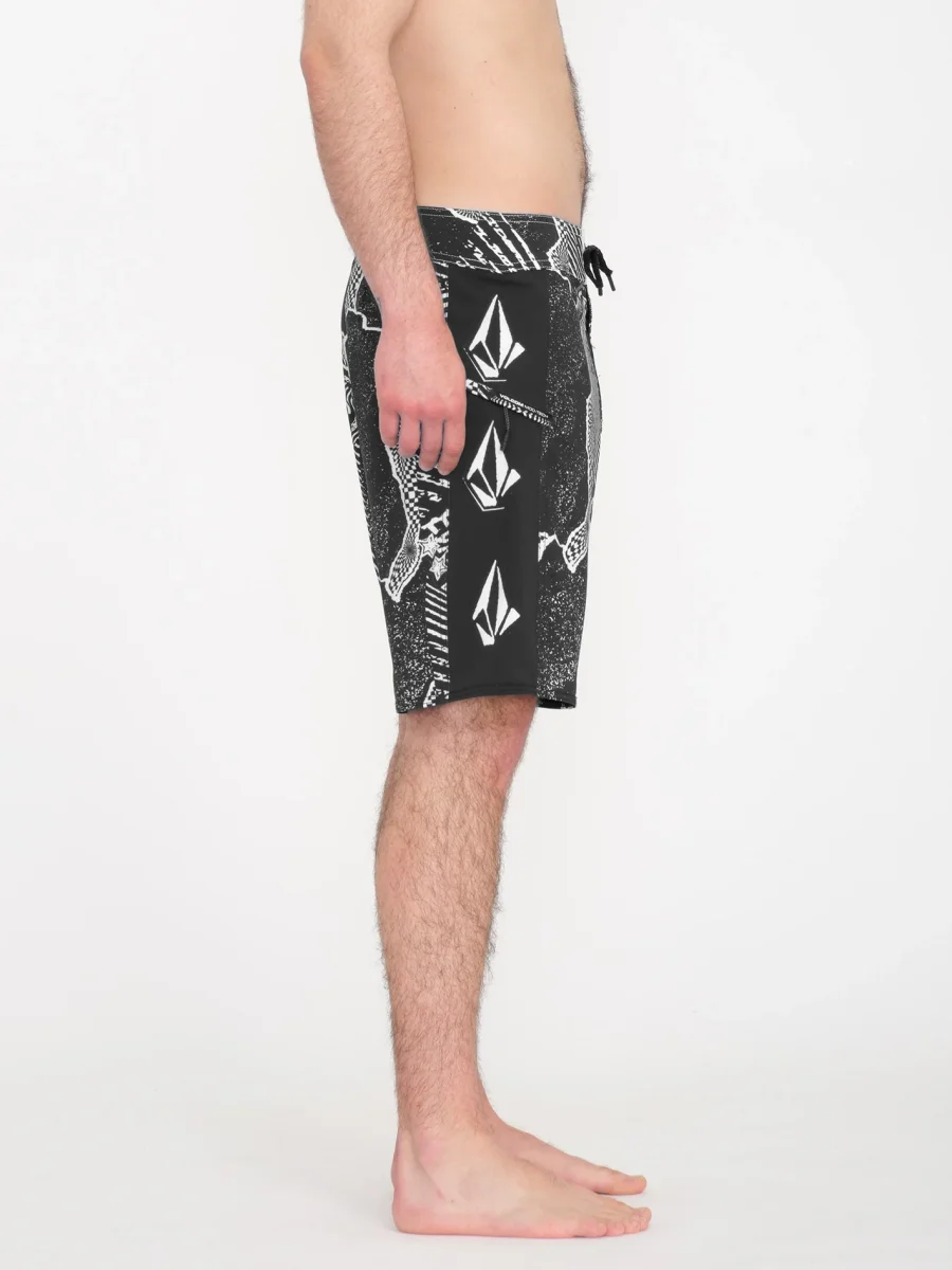 Boardshort Lido Iconic Mod 19" - BLACK WHITE – Image 4