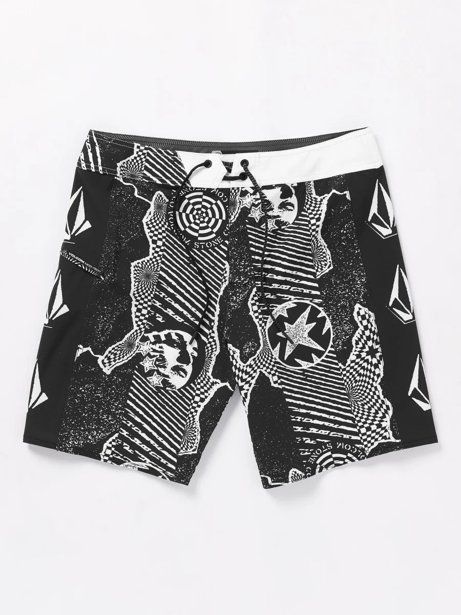 Boardshort Lido Iconic Mod 19" - BLACK WHITE – Image 6