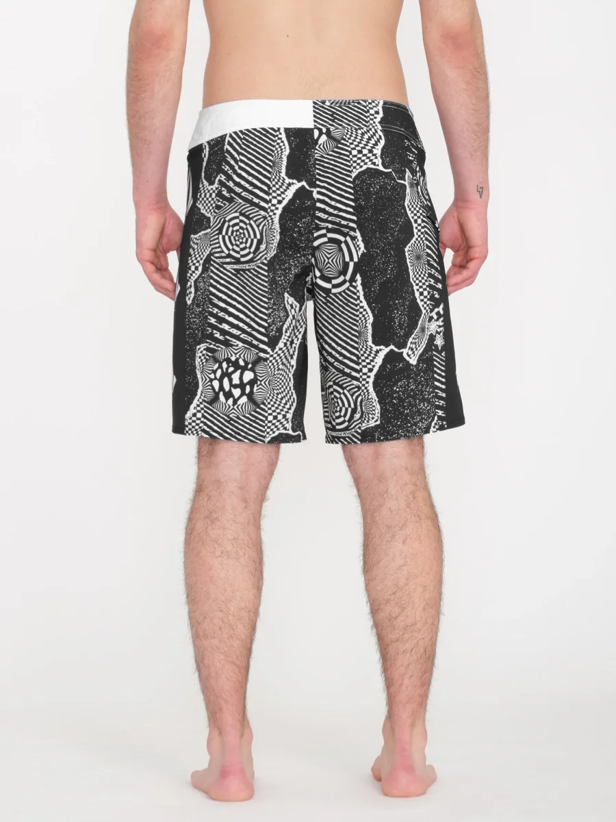 Boardshort Lido Iconic Mod 19" - BLACK WHITE – Image 2