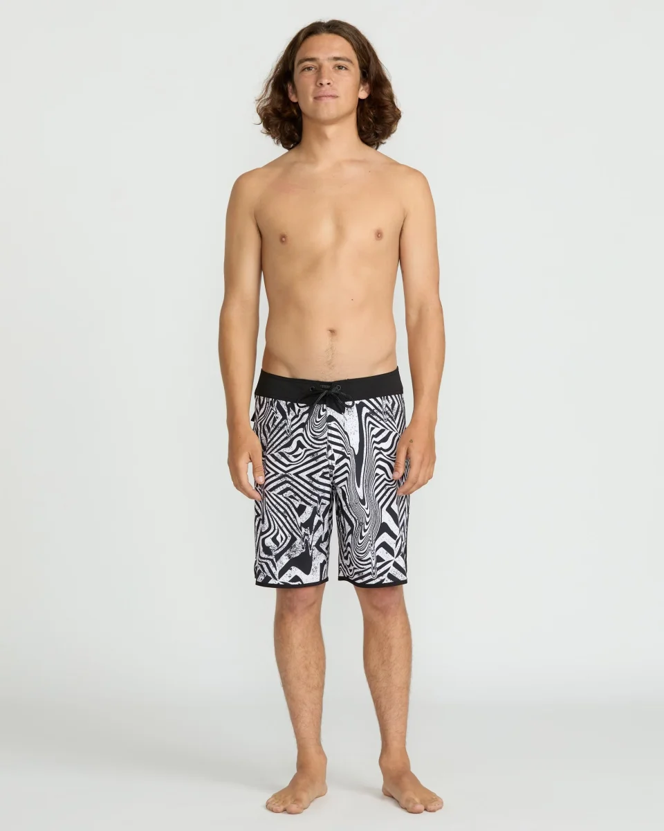Boardshort Infuse Scallop Mod 19" - White Black – Image 3